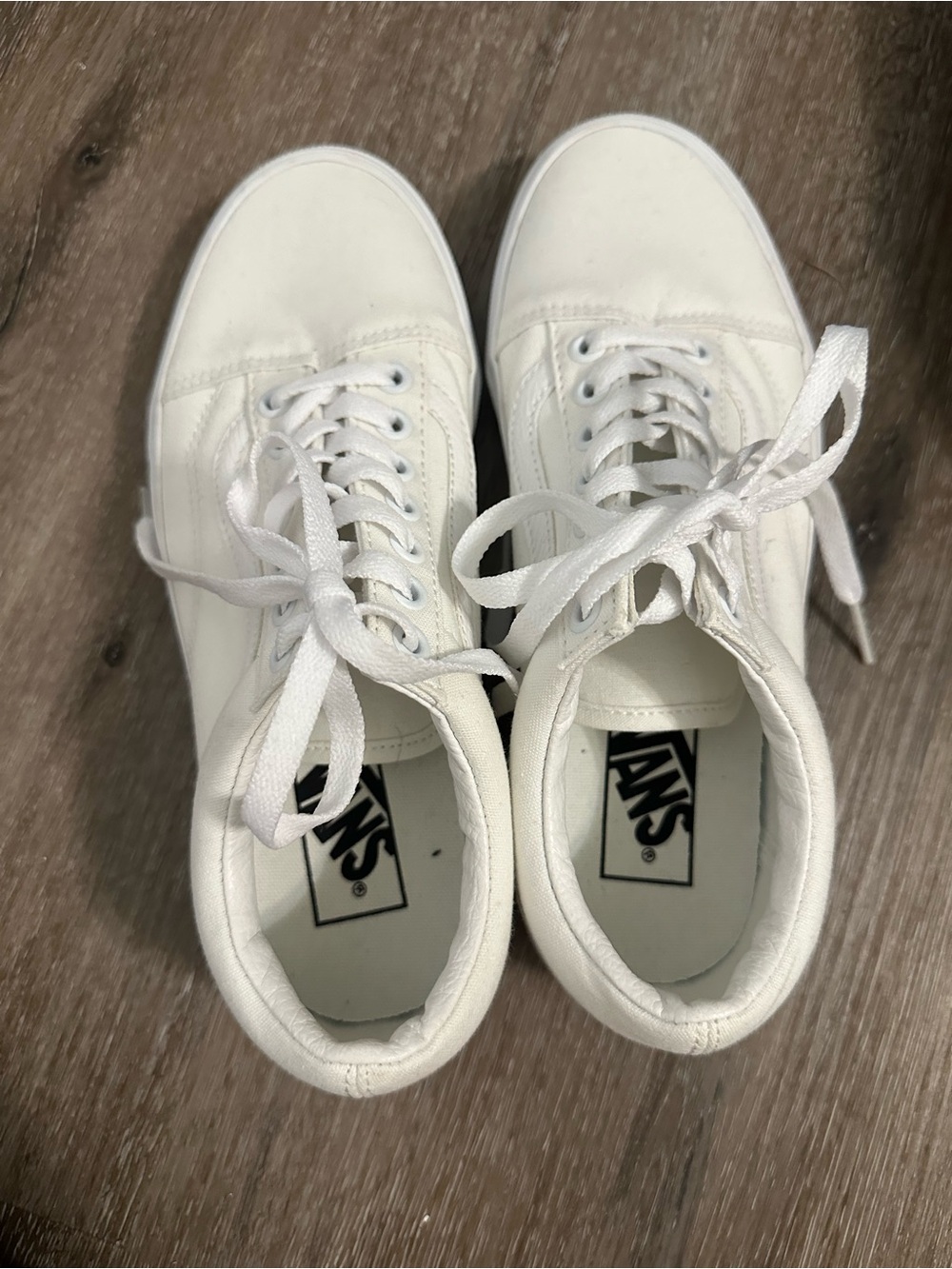 Vans White Low-Top Canvas Sneakers